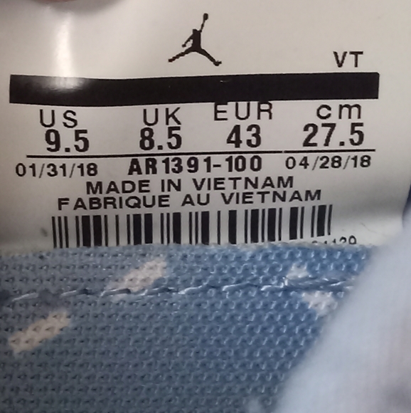 UNC North Carolina Tar Heels Air Jordan Team Players Issue Edition Shoes 9.5 - Picture 2 of 6